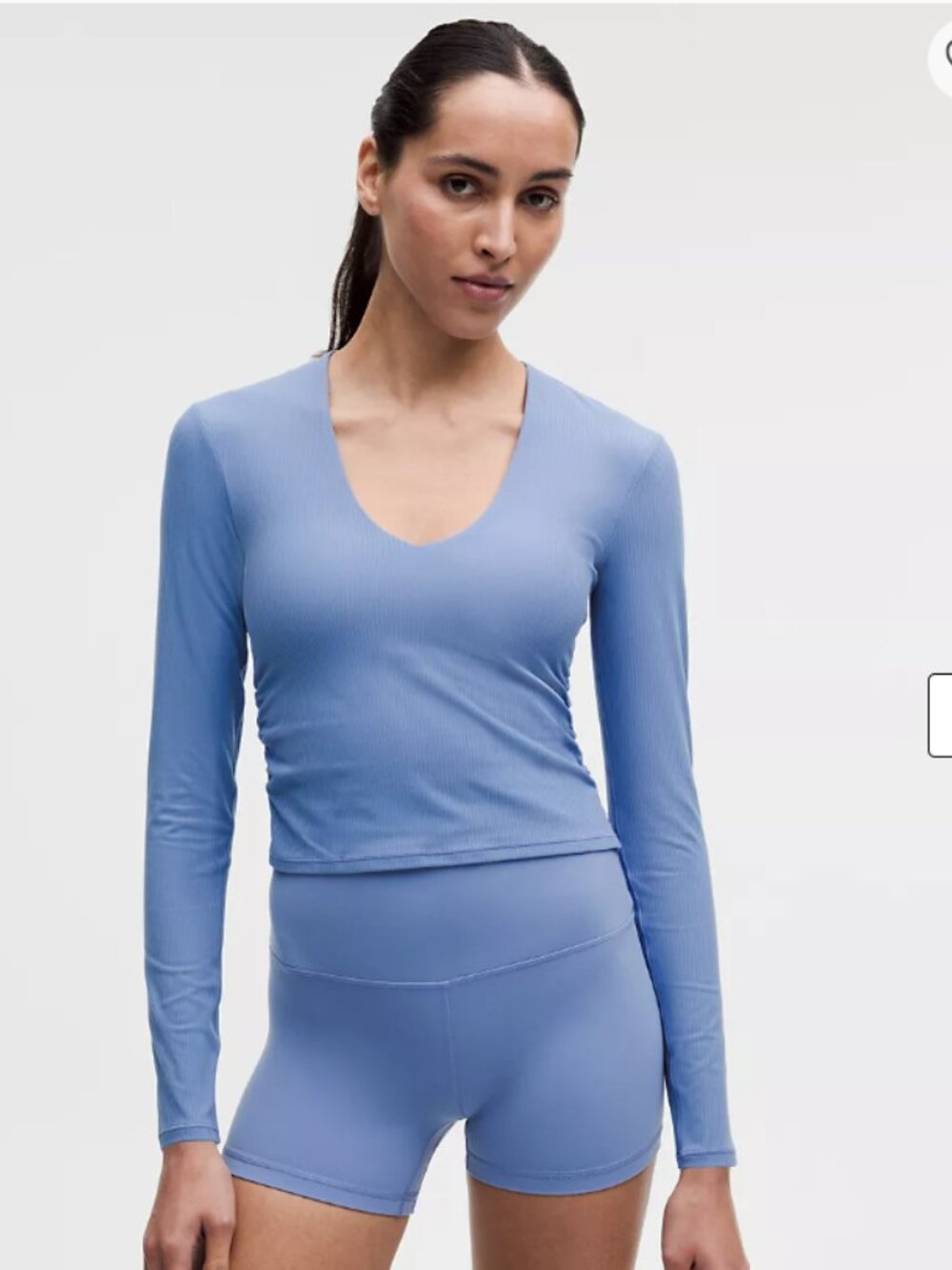 Lululemon All It Takes Ribbed Nulu V-Neck Long-Sleeve Shirt *B-D Cups size 8